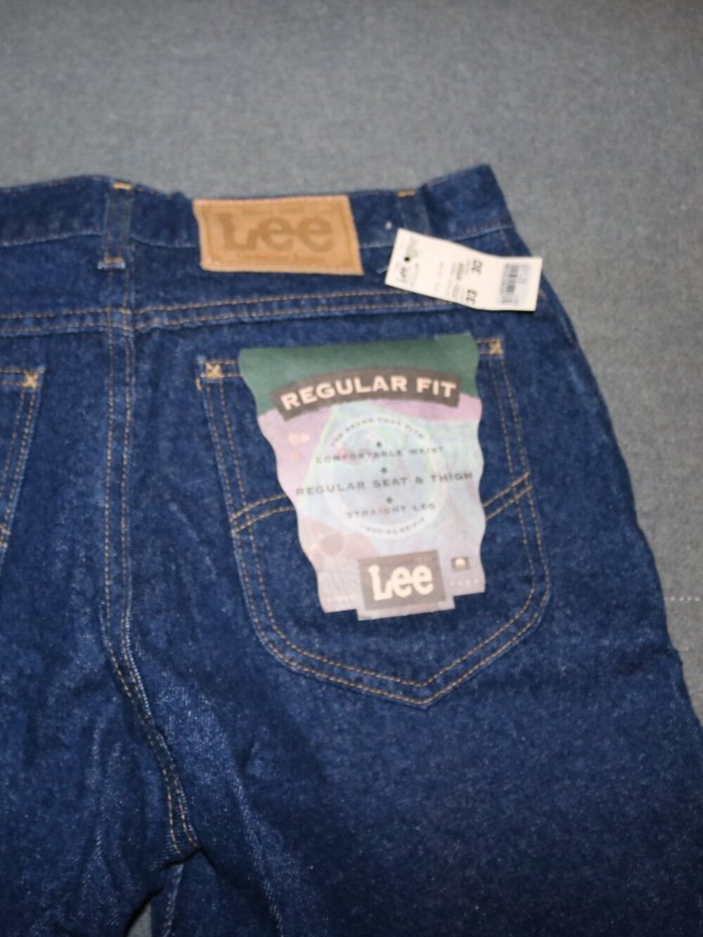 LEE Mens Jeans 33 x 30 Blue Straight Leg Regular Fit 1990s Vintage